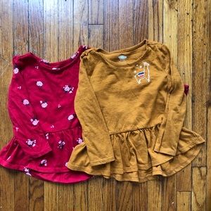 Old Navy Peplum Tops 18-24 Months
